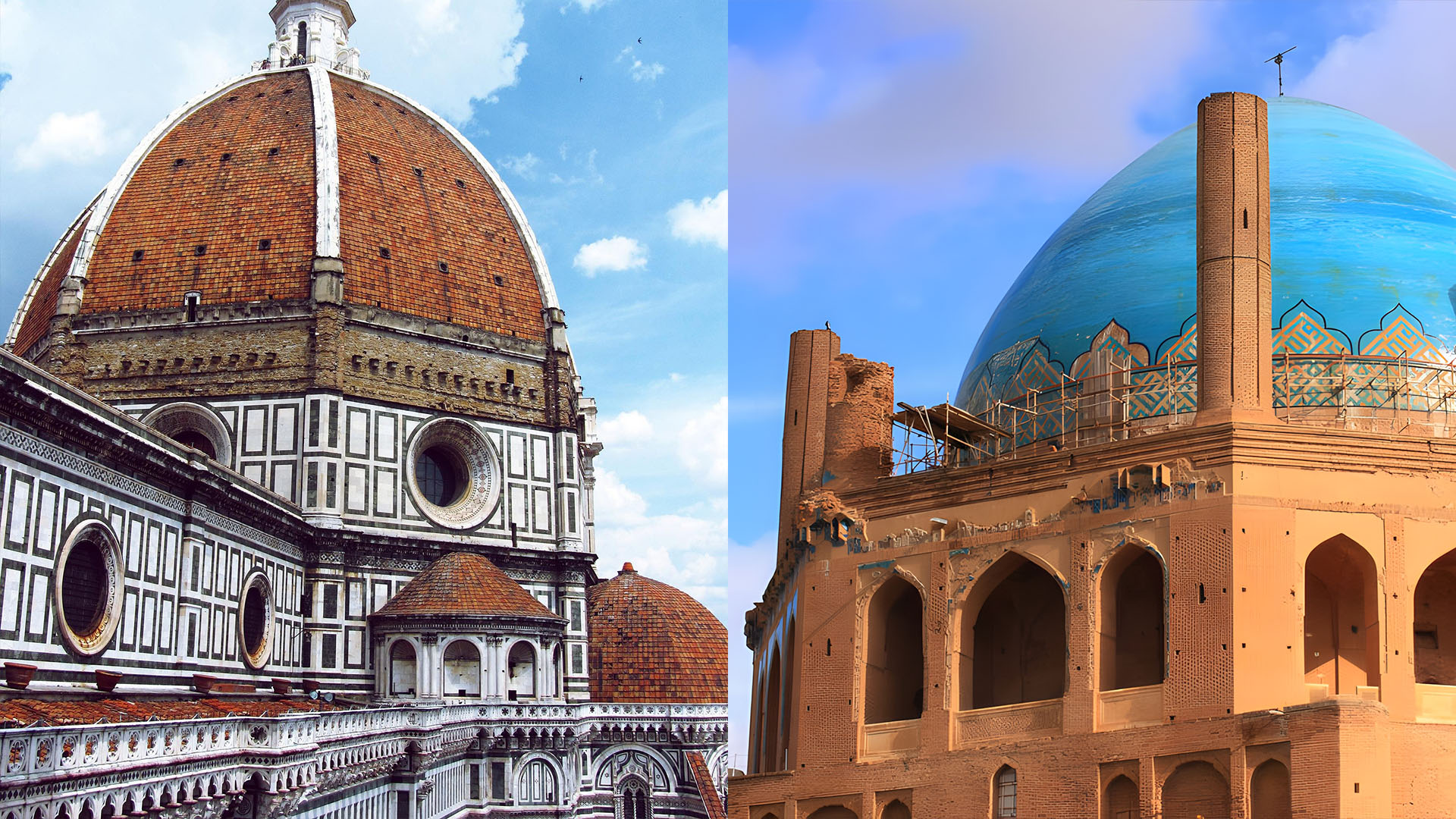 معماری ایران و جهان: دو گنبد، دو تمدن